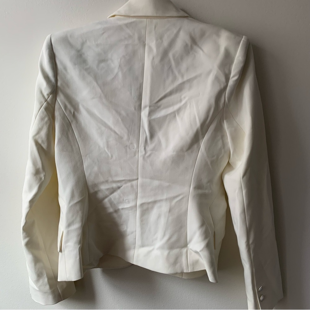 L'AGENCE Jennah Cropped Blazer in Ivory Sz 4 - Picture 7 of 13